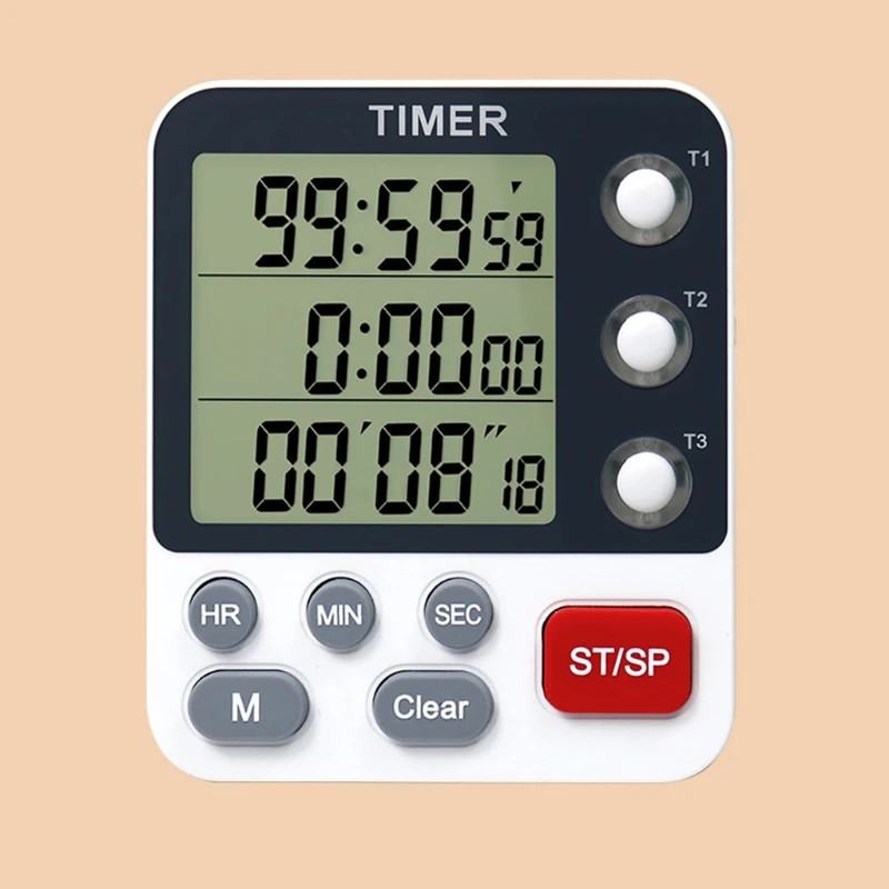 Digital Kitchen Timer, Cooking Timer, Count Up and Down Timer for Loud Alarm, Cl