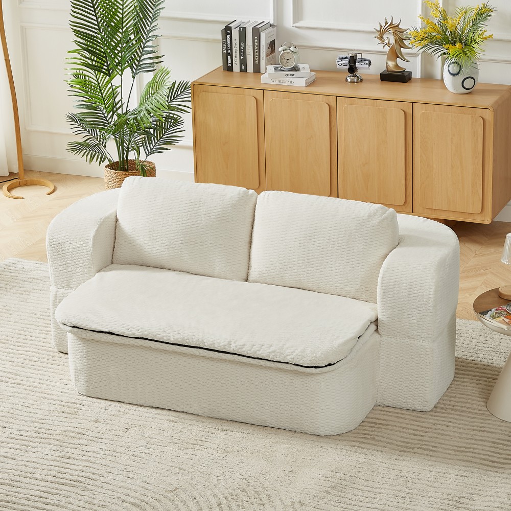 Convertible Sleeper Sofa Bed, Modern Folding Futon Floor Couch for Living Room