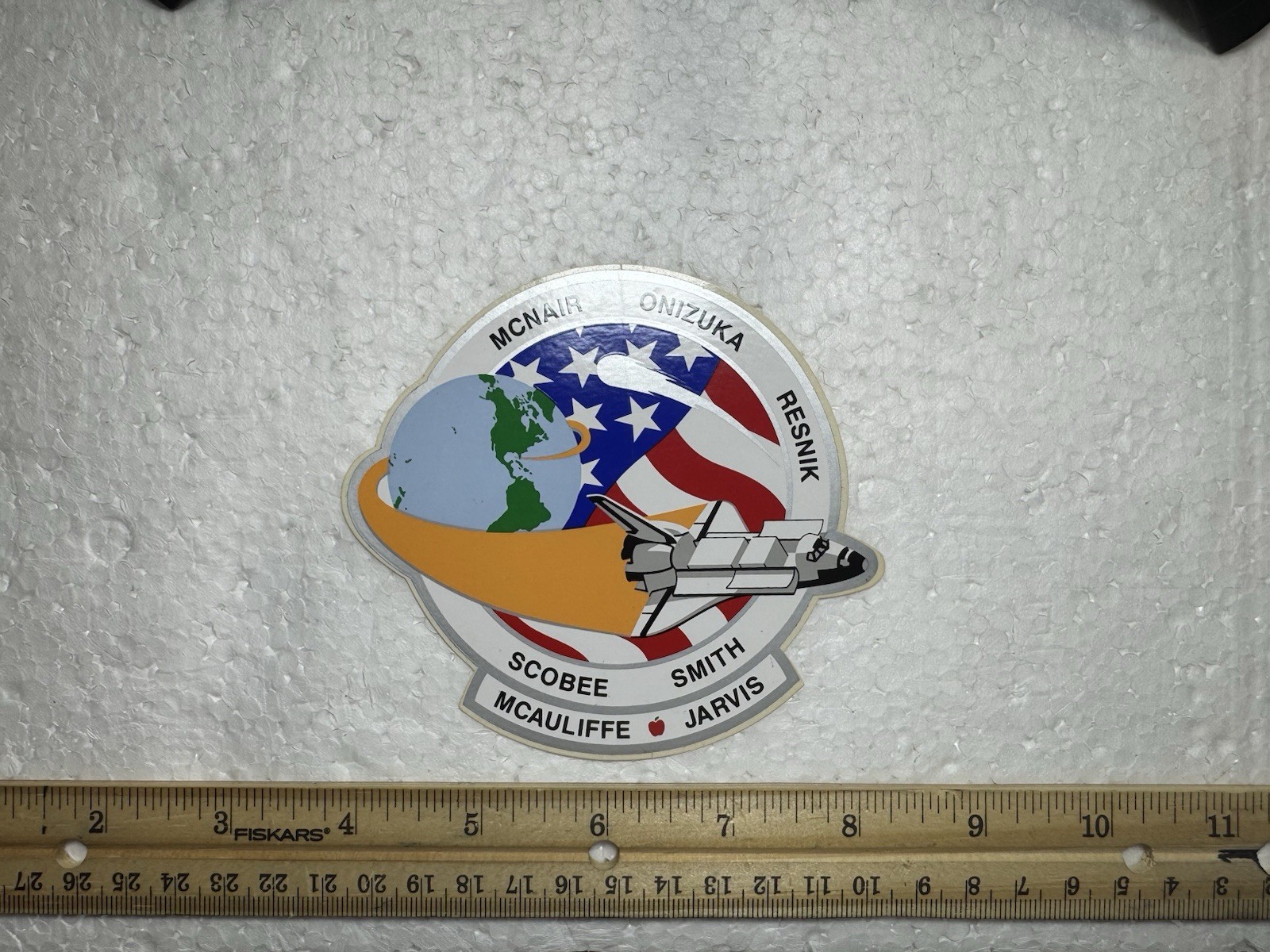 Vintage NASA Space Shuttle Challenger Crew Sticker - STS-51L