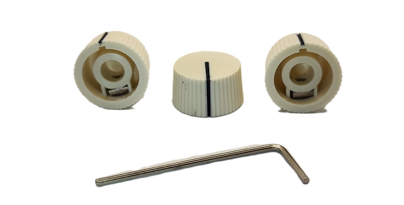 3-Pack Eggshell White "Cupcakes" Knobs Replacements Vintage Harmony