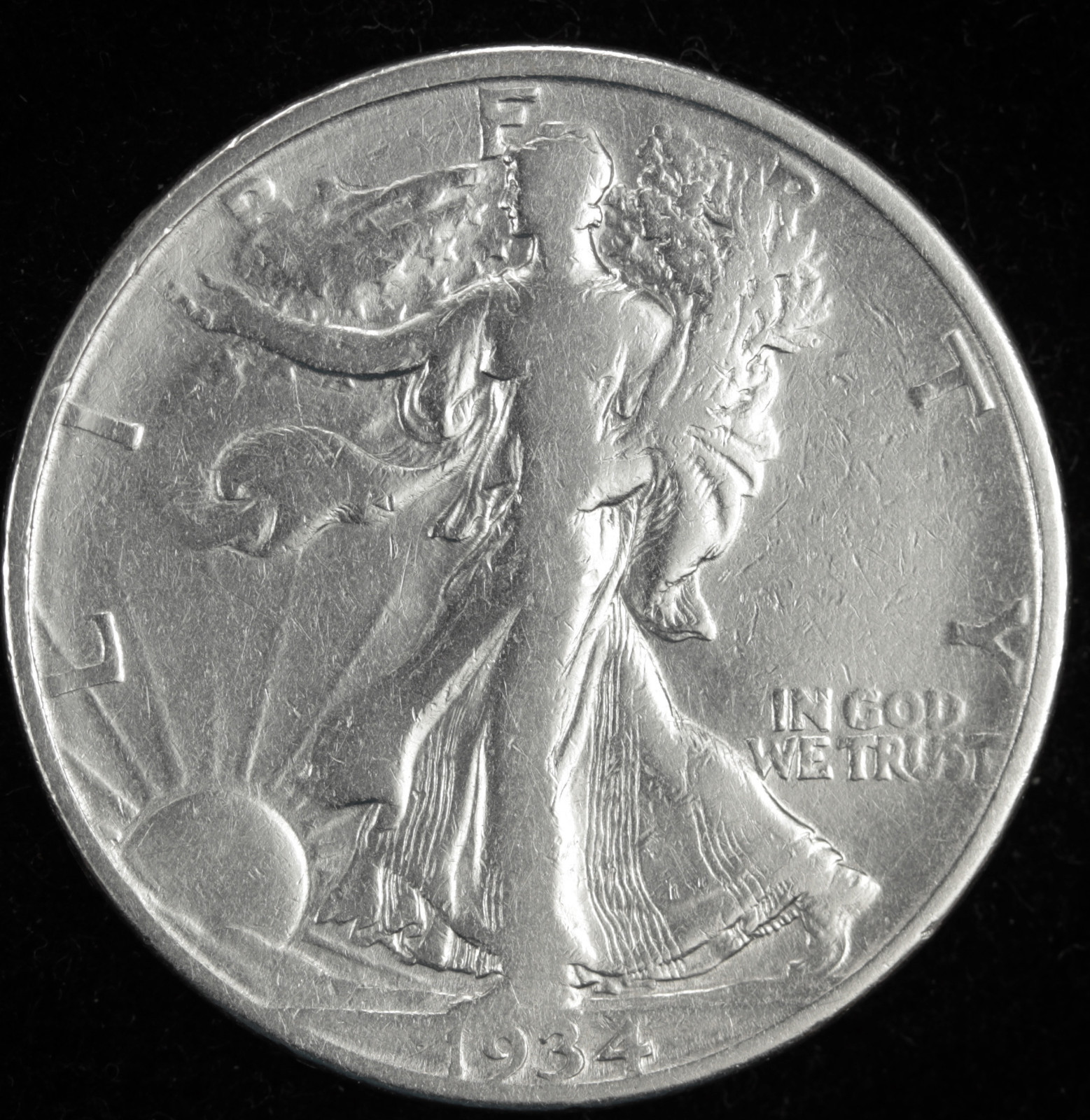 1934-d Walking Liberty Half.  High Grade.   (Inventory A)