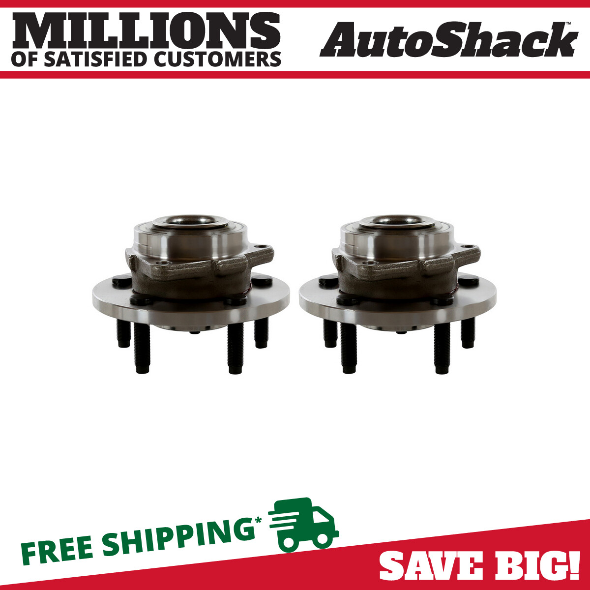 Front Wheel Hub Bearings Pair 2 for Mitsubishi Raider 2005-2010 Dodge Dakota V6