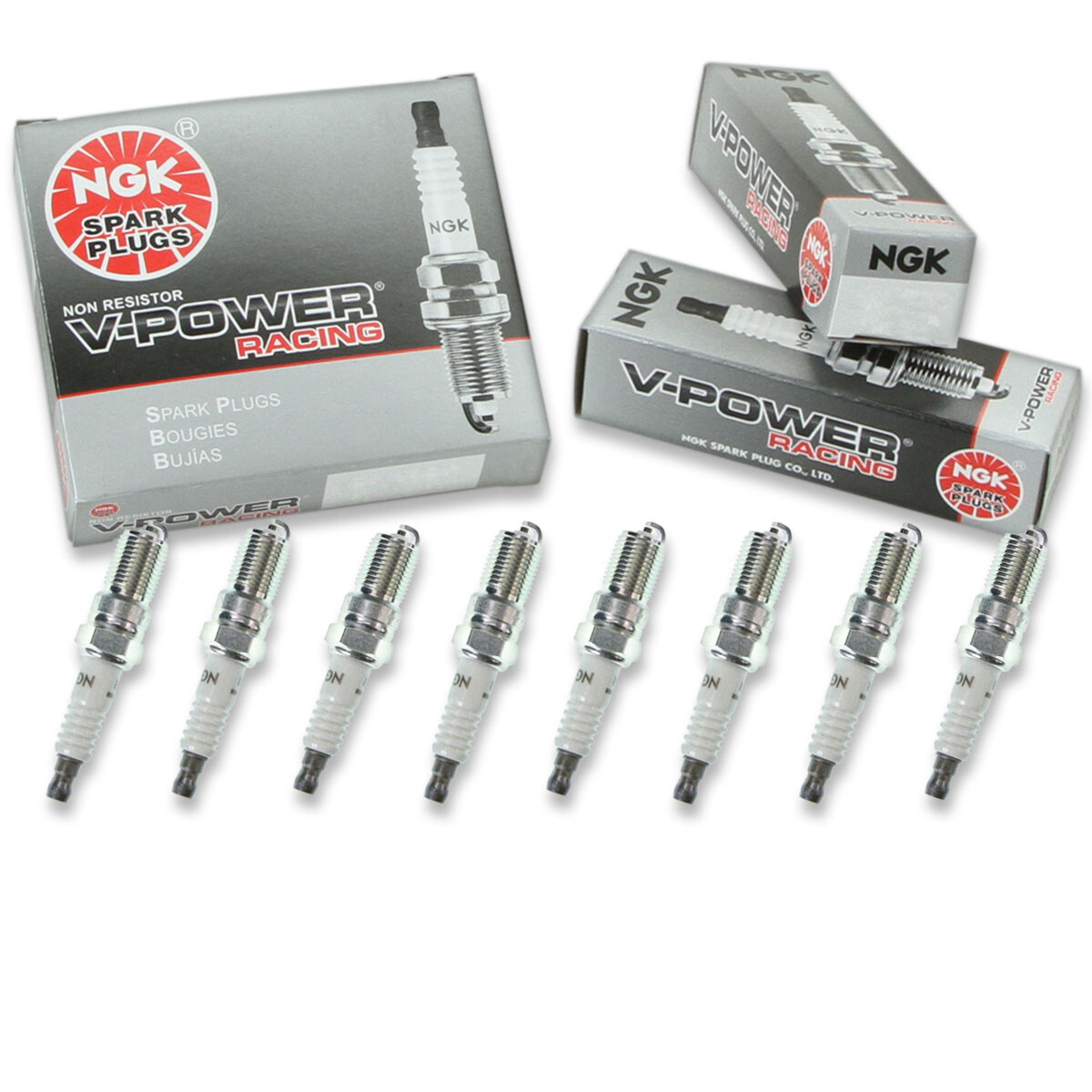 8 pc NGK 7891 R5724-9 V-Power Racing Spark Plugs for S59YC S59C S57C IT27 pq