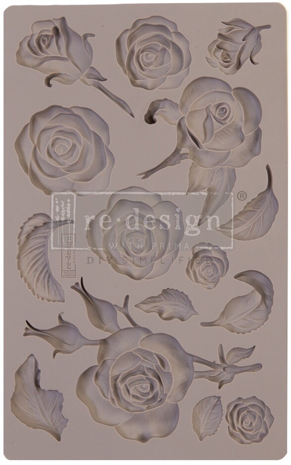 Prima Marketing Re-Design Mould 5"X8"X8mm-Fragrant Roses