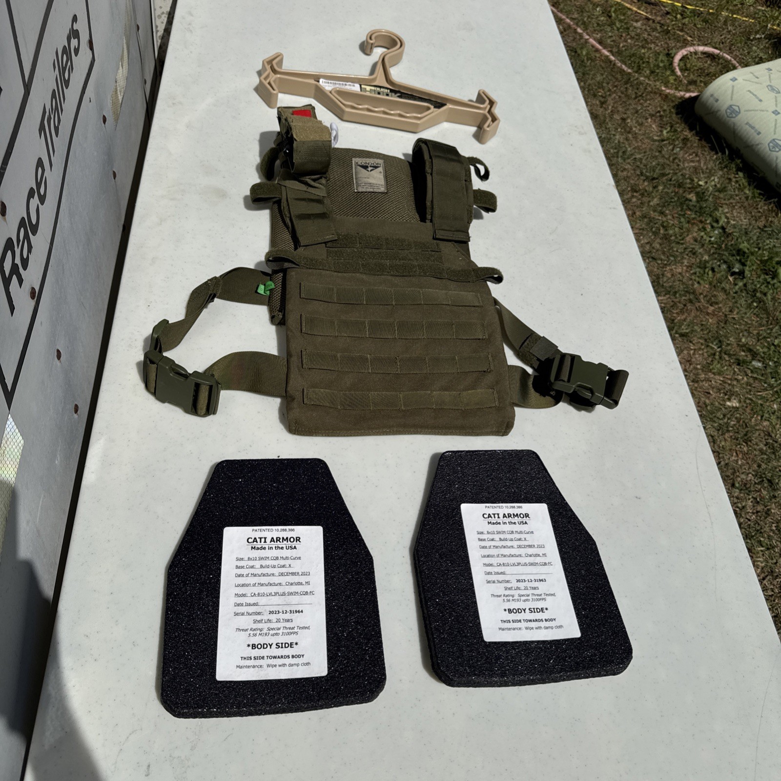 Bulletproof vest and plates CAT 5.56 CA-810-LVL3PLUS-SWIM-CQB-FC