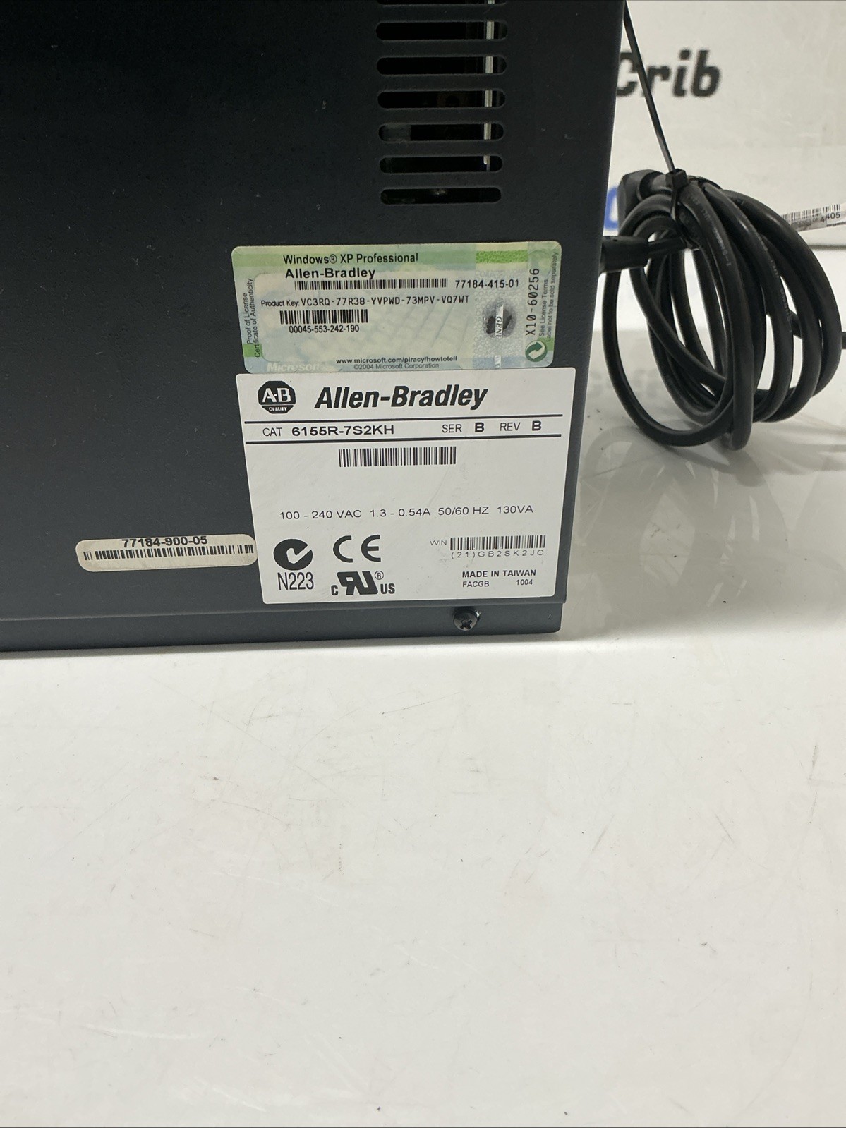 Allen Bradley VersaView 700R  6155R-7S2KH SER B AB-786S