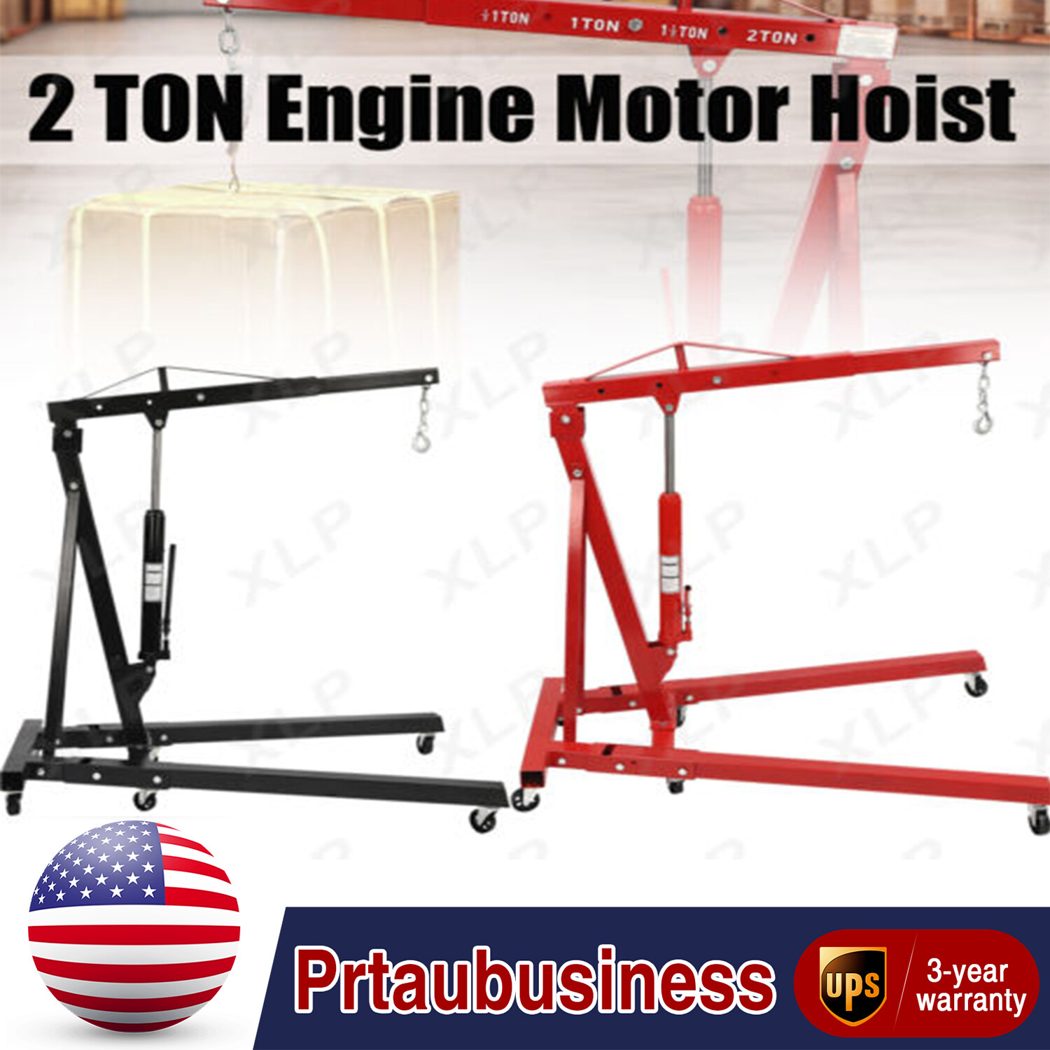 2 TON Heavey Duty Engine Motor Hoist Cherry Picker Shop Crane Lift 4409LBS FAST