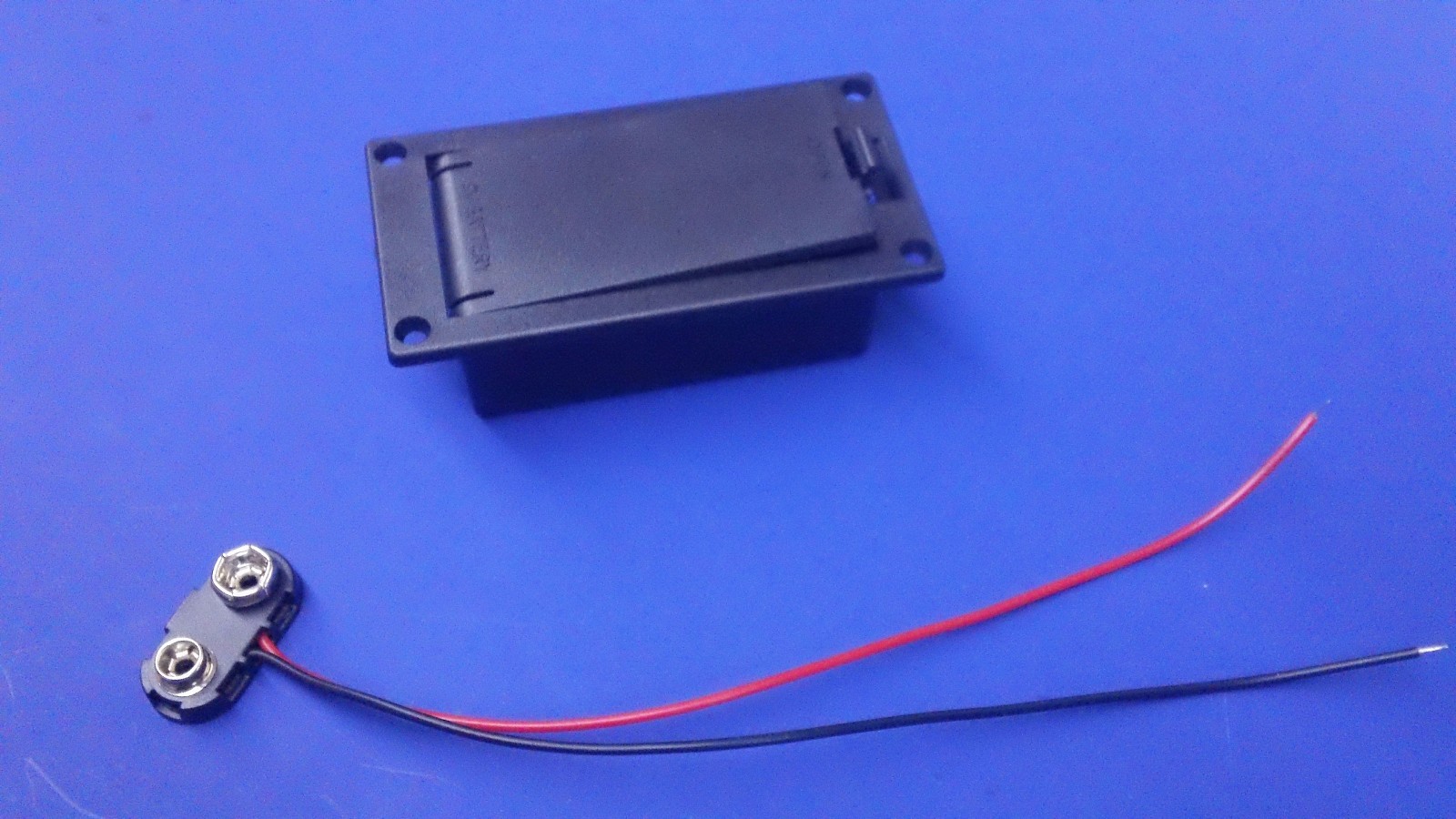 Custom MOUNT 9 volt - flush mount panel project mount - 9v battery box & cable