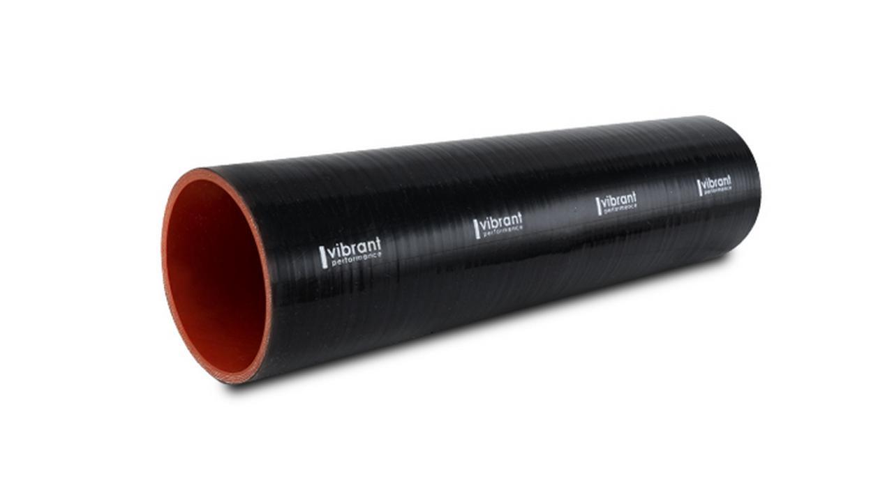 Vibrant 27111 Straight Hose Coupler 2.5" I.D. x 12" Long Black