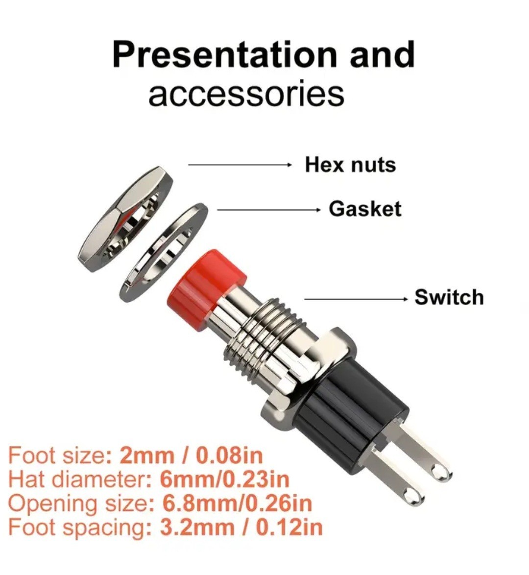 AXNOVIN Ks7r Guitar Killswitch Momentary Push Button Stutter 7mm