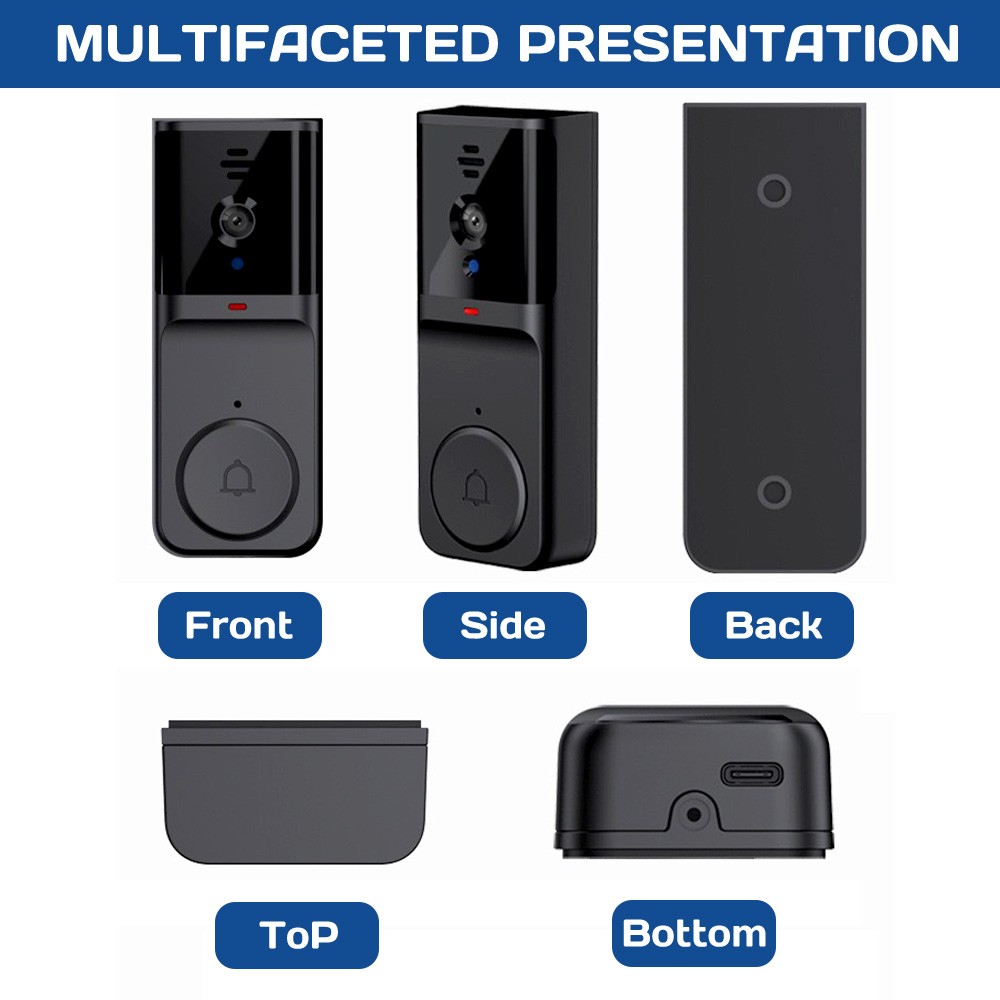 Intelligent Smart Video Intercom System Wireless Visual Doorbell W/Touchscreen