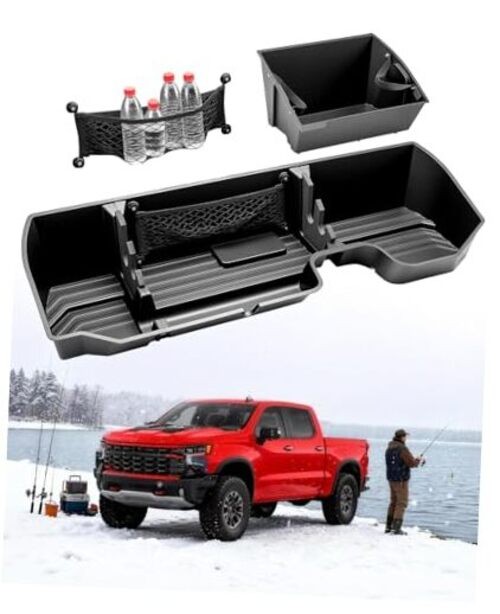 Truck Underseat Storage for Silverado Sierra: 2019-2026 Crew/Double Cab, Rear
