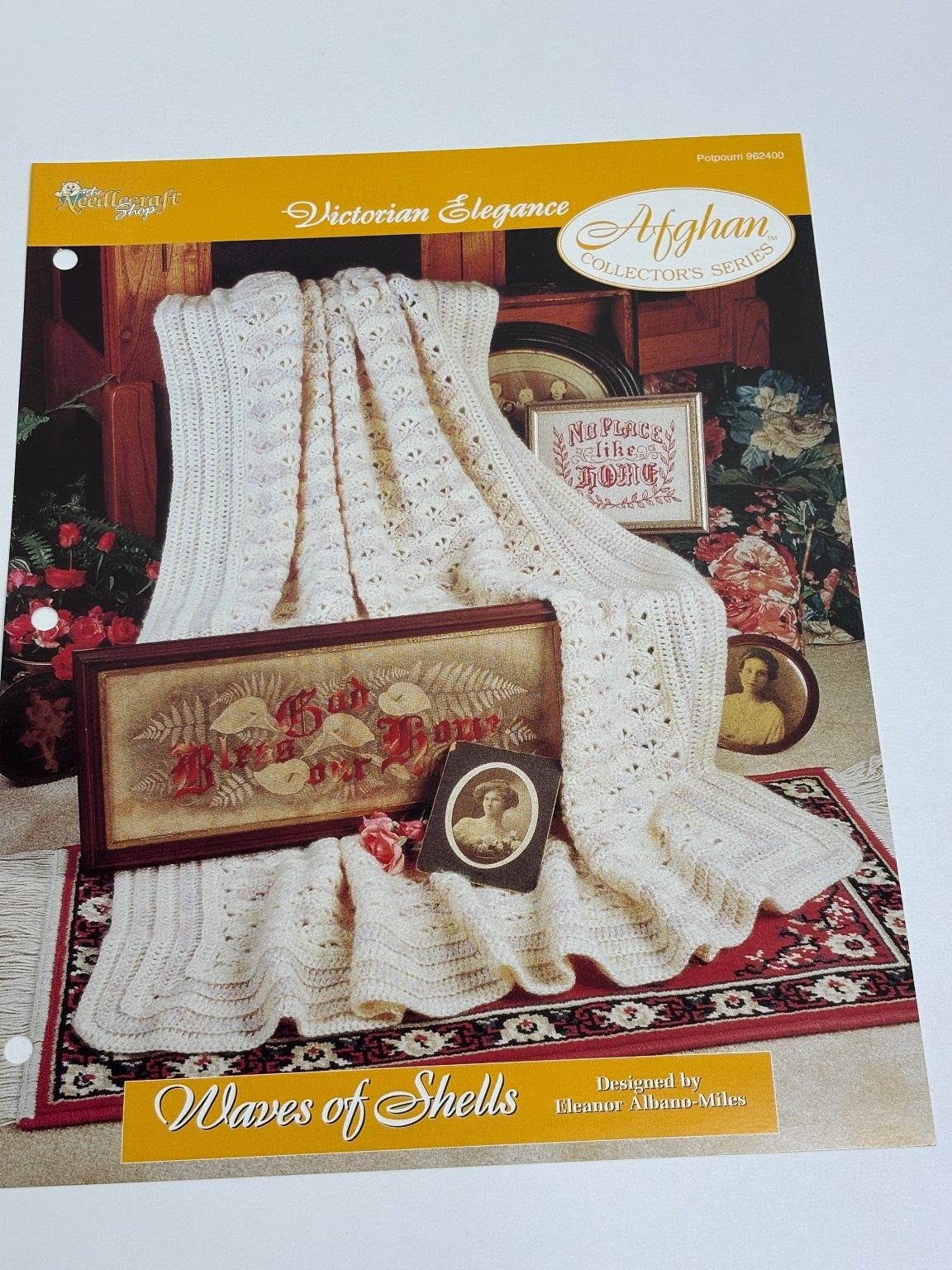 Waves of Shells Victorian Elegance Afghan Crochet Pattern Card Needlecraft Shop