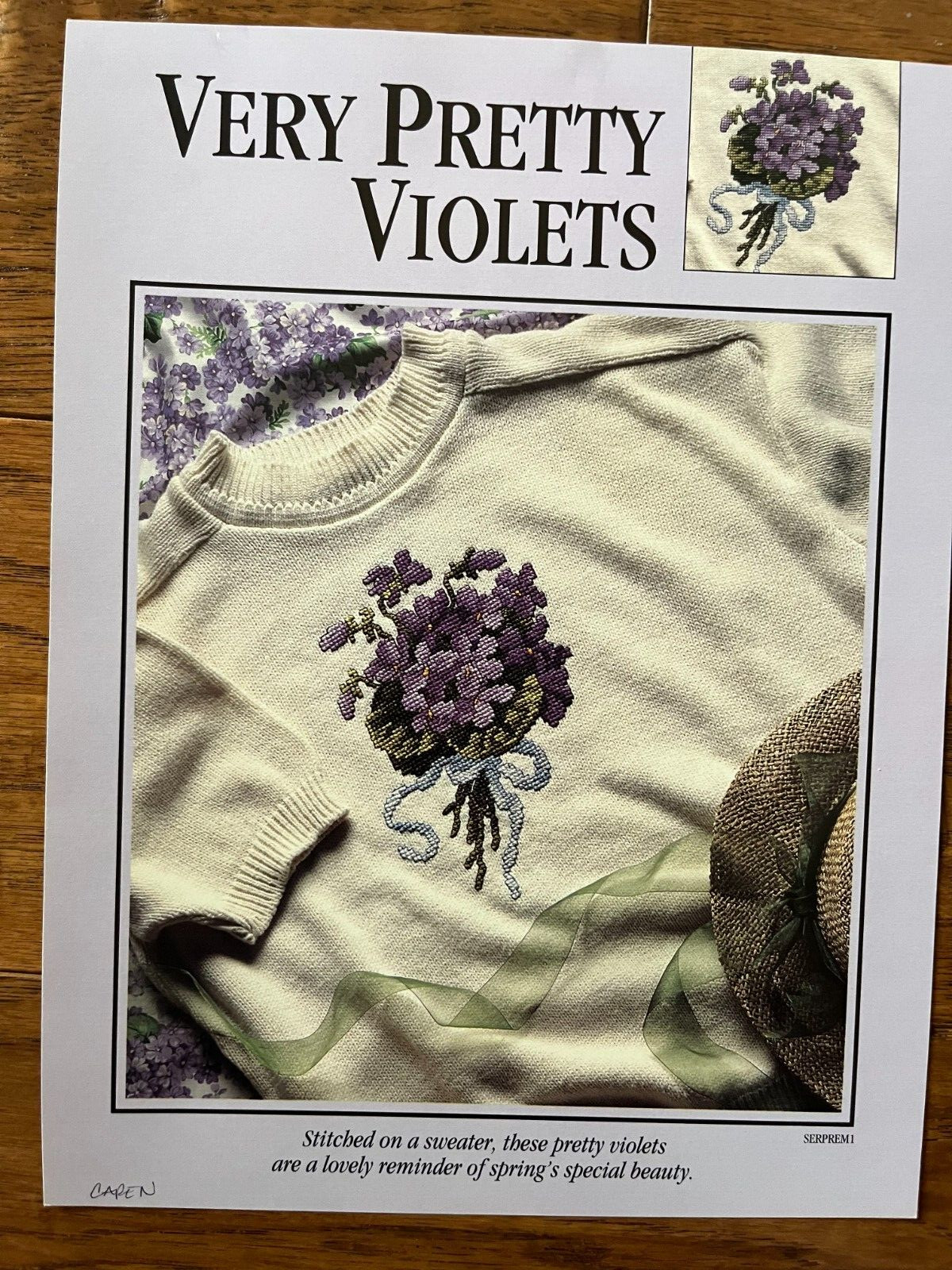 Very Pretty Violets Cross Stitch Chart Leisue Arts