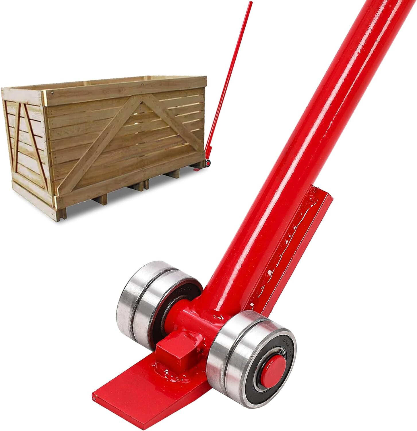 5T Prylever Bar w/ Wheels 11000 Lbs Capacity 71 in Length for Equipment Handling