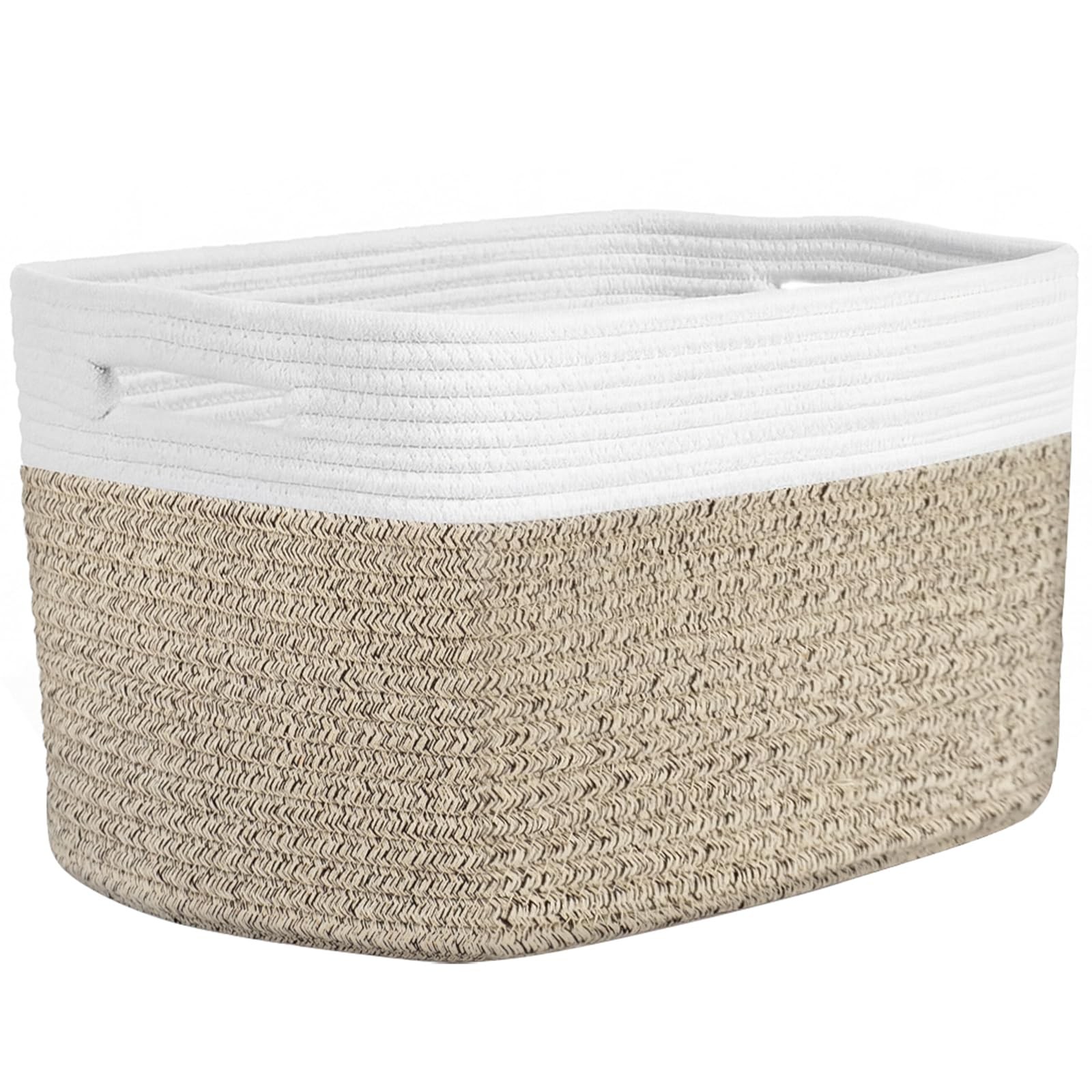 Storage Baskets for Organizing, 14 x 10 x 9” Closet Shelf Woven Baskets, Squa...