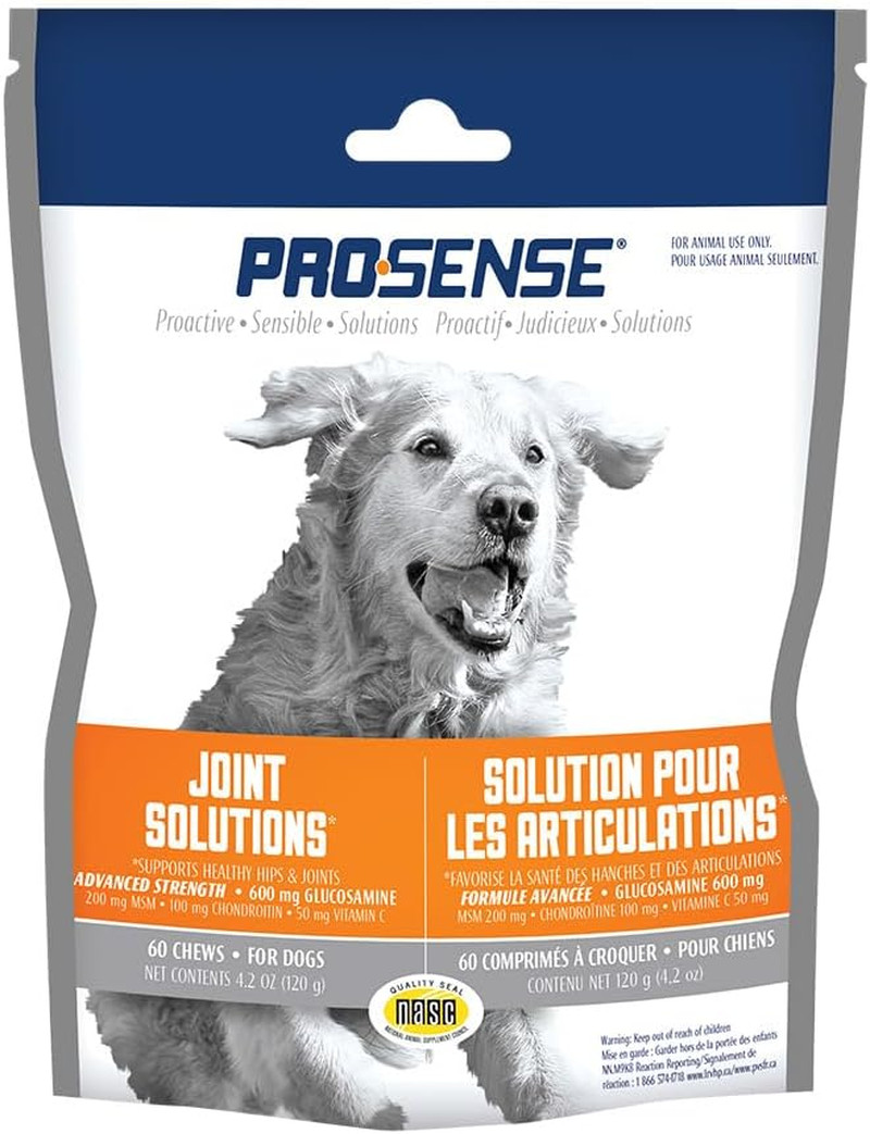 Hip and Joint Solutions 60 Count, for Dogs, Advanced Strength Glucosamine Chews