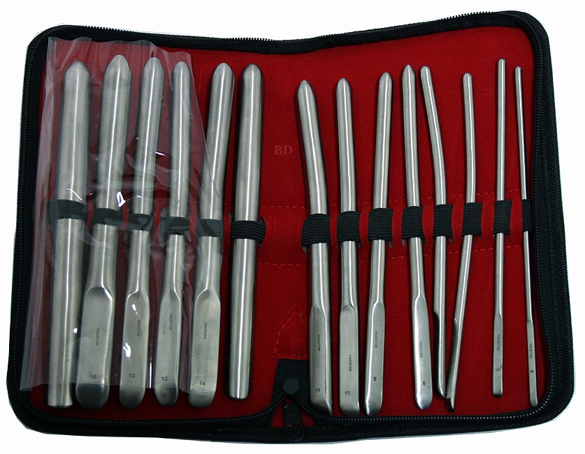BDeals 14 Pcs Hegar Dilators Set Single Ended Stainless Steel Diagnostic Sounds