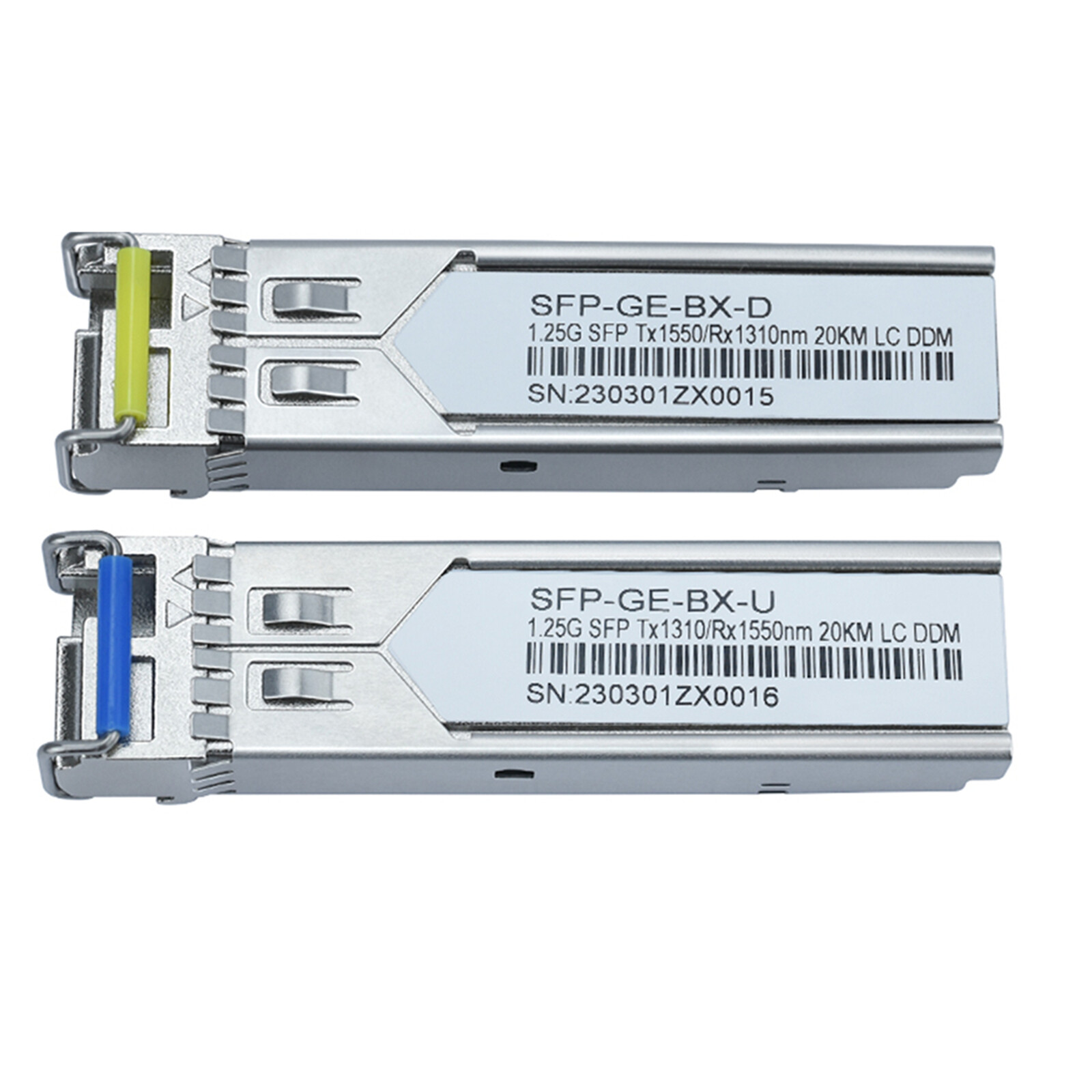 A Pair Bidi SFP Transceiver, 1310nm/1550nm LC 20km For Ubiquiti UniFi UF-SM-1G-S