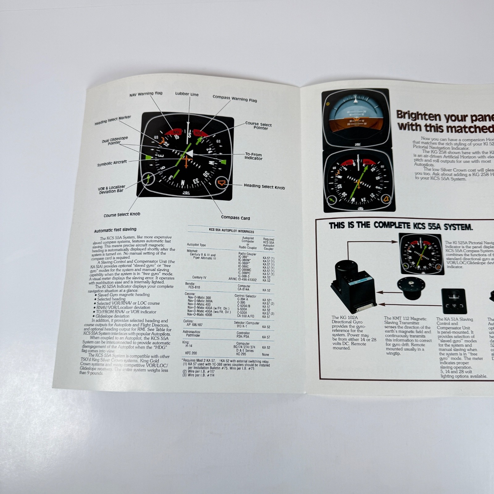 King KCS 55A Silver Crown Compass System Pilot's Guide Vintage