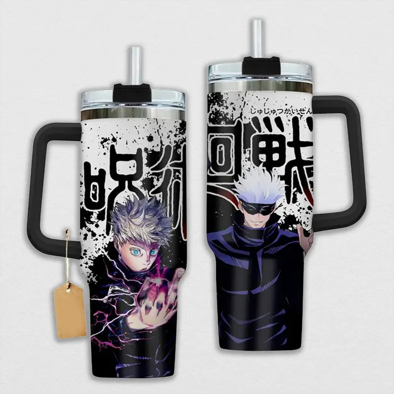 Satoru Gojo Hollow Purple Jujutsu Kaisen 40oz Tumbler With Handle