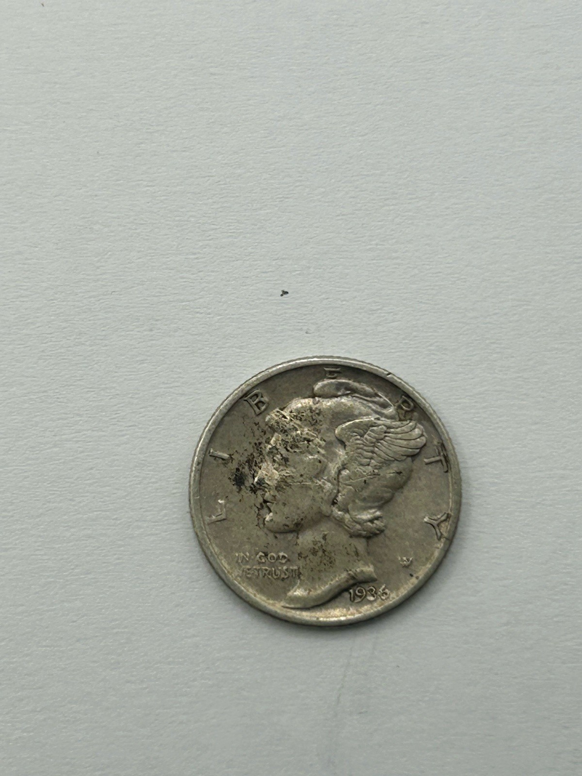 1936 Mercury Dime XF+