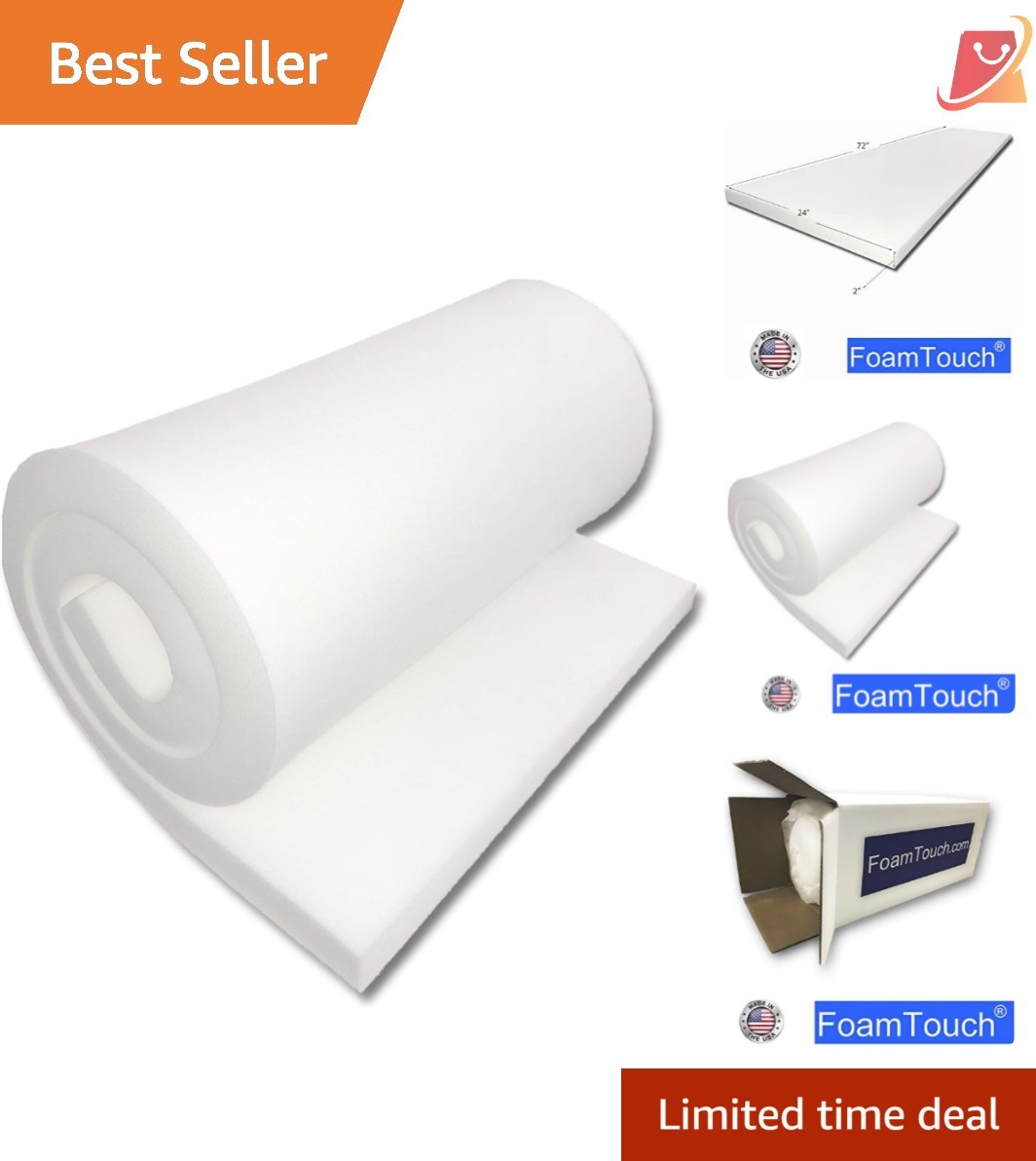 Upholstery Foam High Density Cushion 2x24x72 White Support Mattress