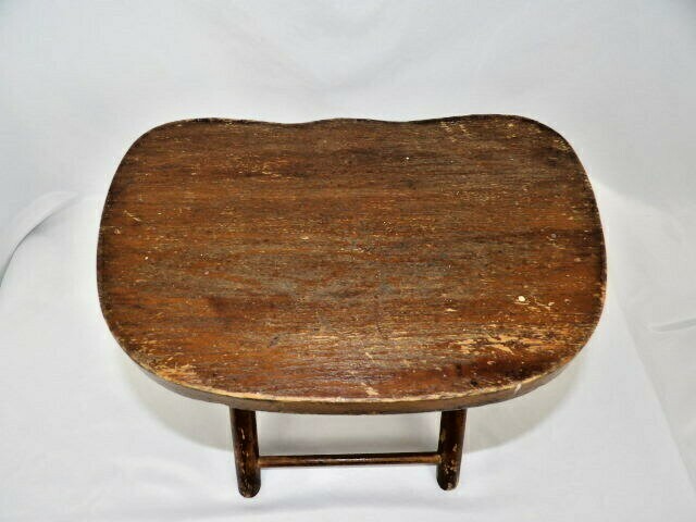 Vintage Nevco Fold N Carry Stool Fishing Camping Made in Yugoslavia Rustic
