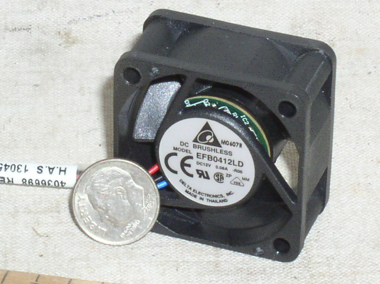 DELTA EFB0412LD-R00 12V 12 V VOLT DC BRUSHLESS BALL BEARING 40MM FAN BLOWER USA