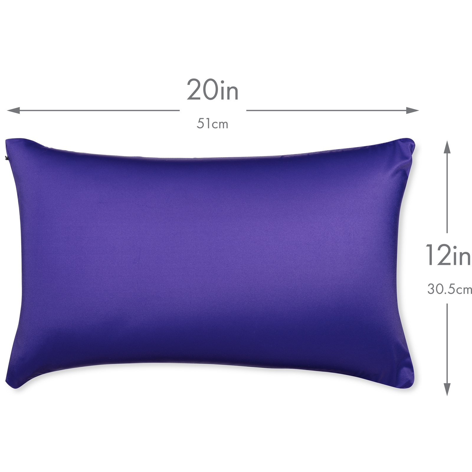 12" x 20" Cover Throw Pillowcases - 85/15 Silky Dark Lavendar