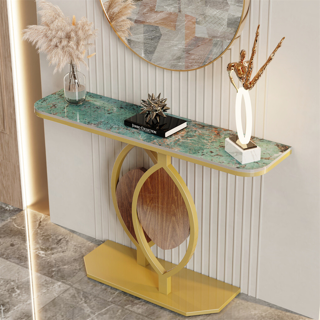 Modern Slim Console Table Marble Accent Sofa Table Table Living Room Furniture