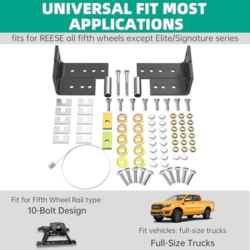 Universal Installation Kit w/Hardware and Brackets Compatible with 5th Wheel
