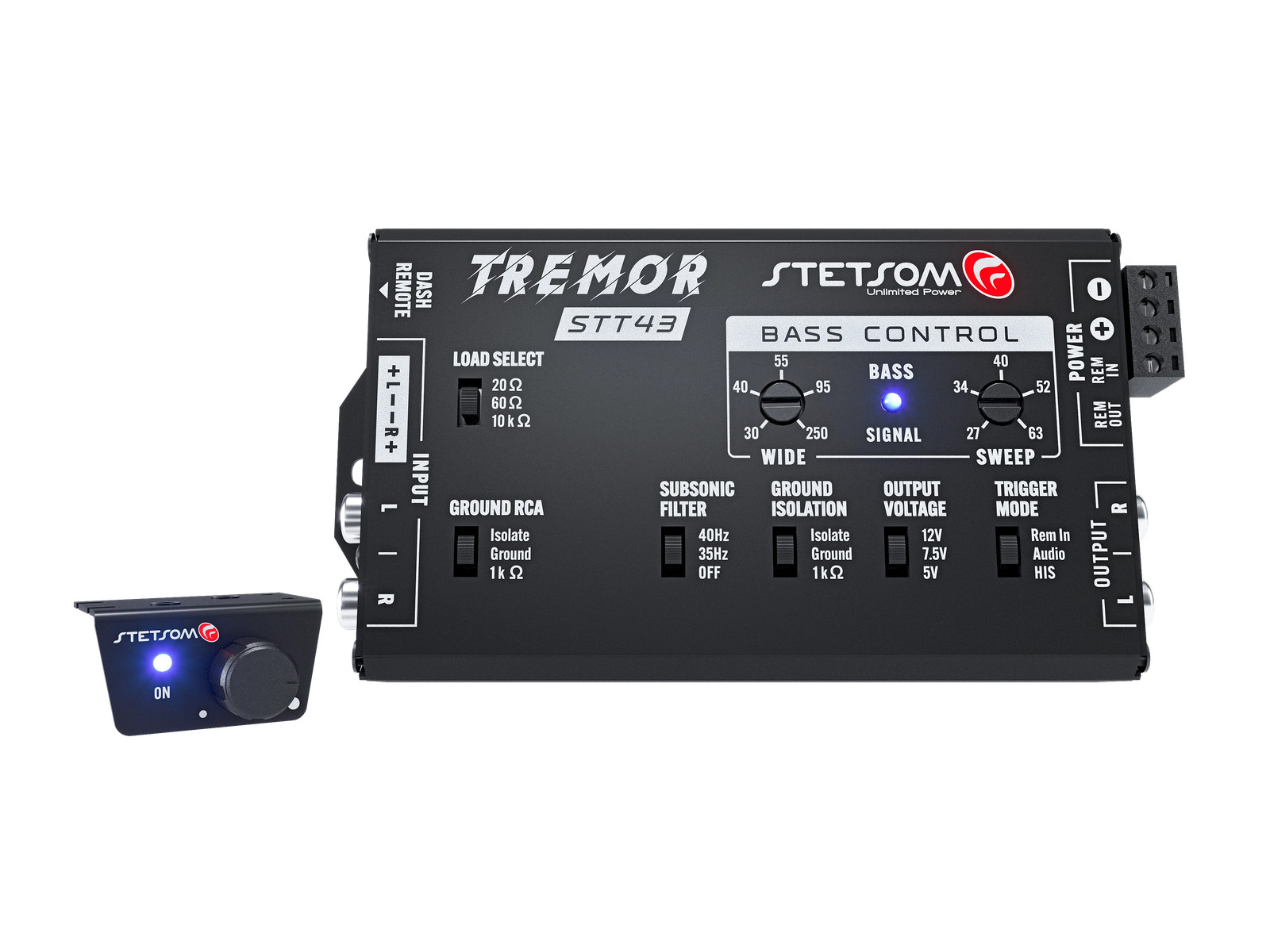 Stetsom STT43 Tremor PRO Car Bass Restoration Digital Processor with Bass Knob