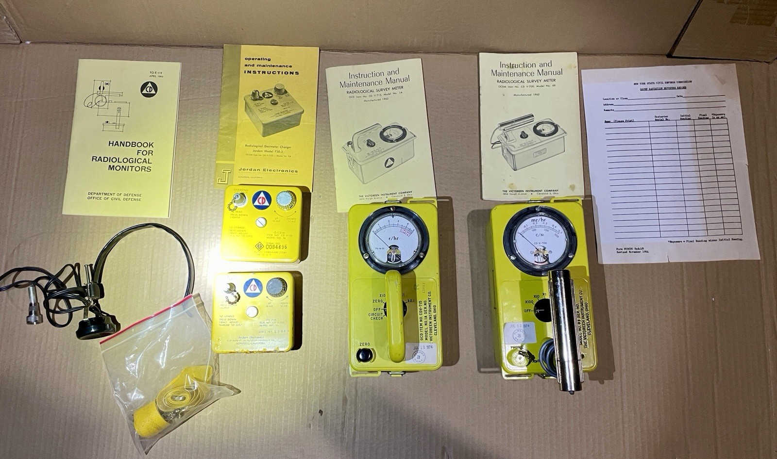Shelter Radiation Detection Kit CD V777-1 Fallout Kit