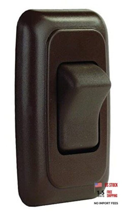 12135 Brown Single SPST On-Off Switch with Bezel