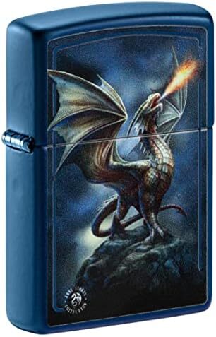 Zippo Lighter- Personalized Message for Dragons Fantasy Fire Navy Matte #Z5103