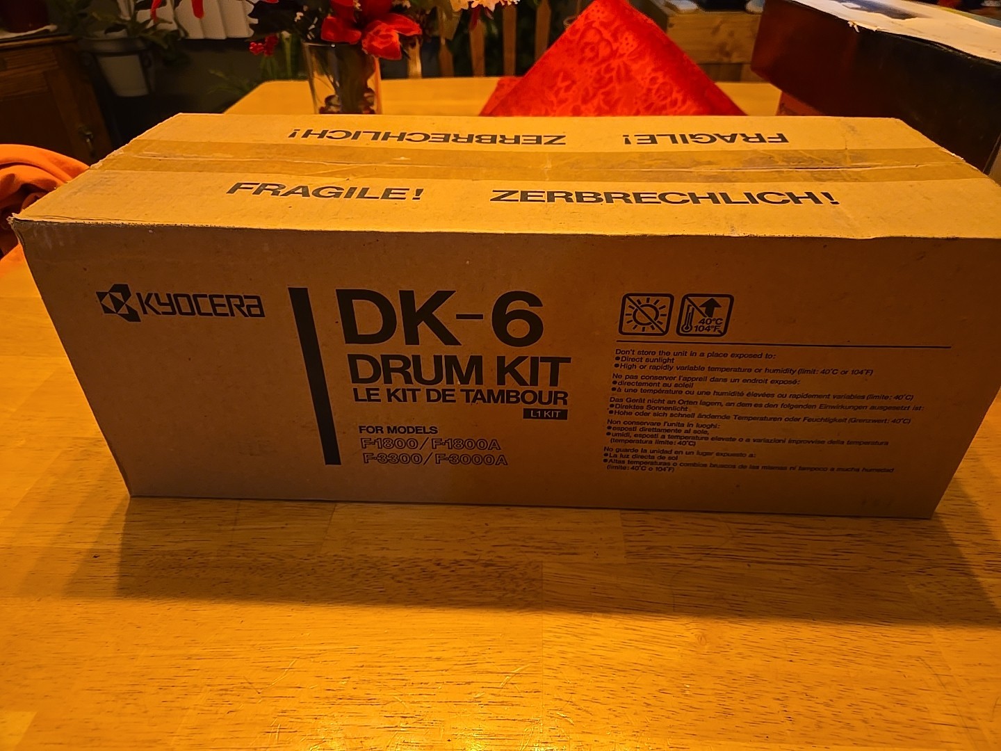 New. Sealed. DK-6 OEM Kyocera Drum Kit F-1800/f-1800A. F-3300/f-3300A. L1 Kit