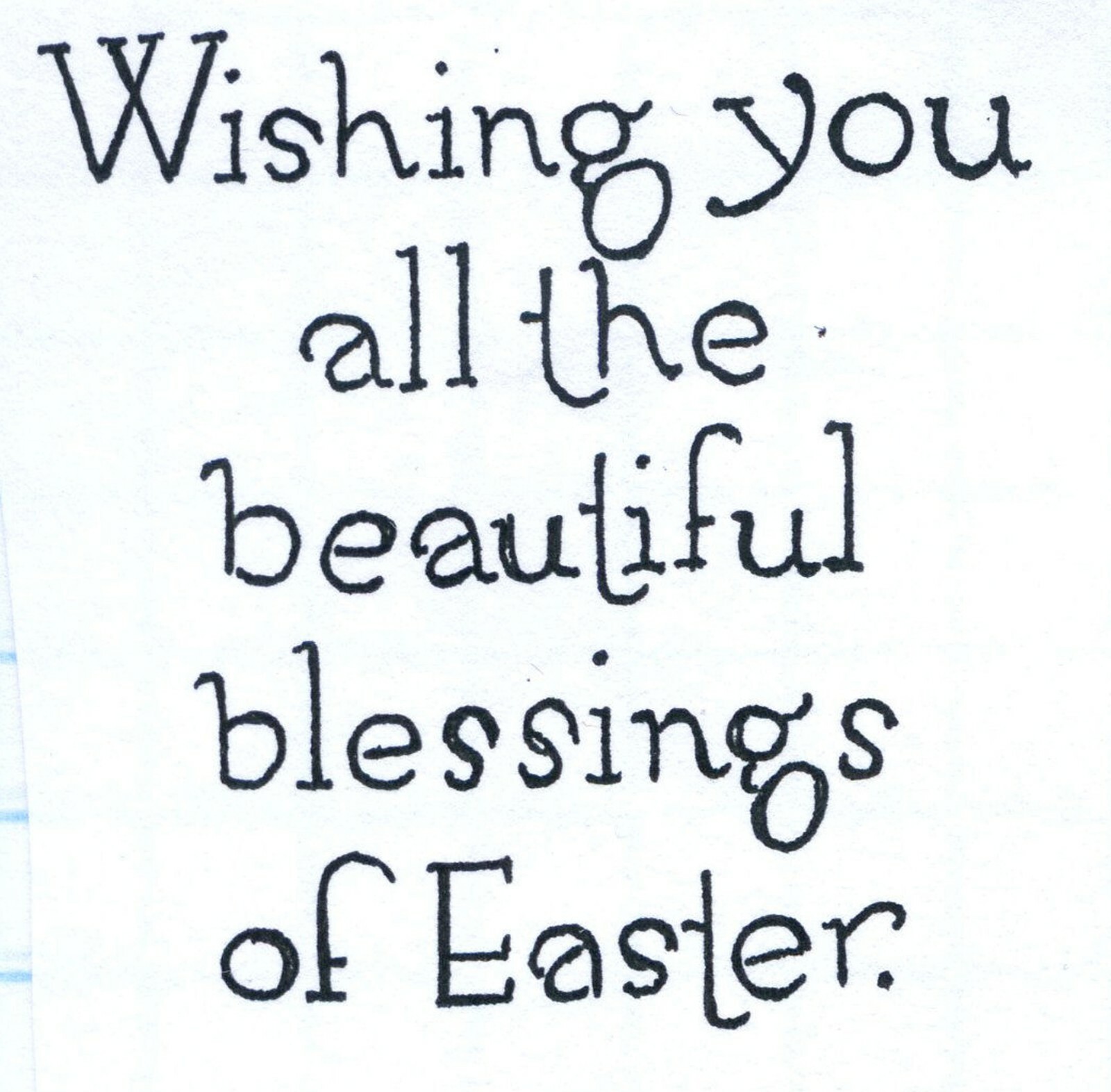 Wishing You All The Beautiful NORTHWOODS Wood Mounted Rubber Stamp NEW CC10732