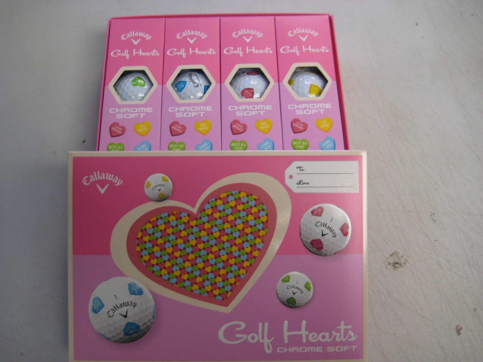 1 dozen BRAND NEW Callaway Chrome Soft  Limited  golf balls Golf Hearts
