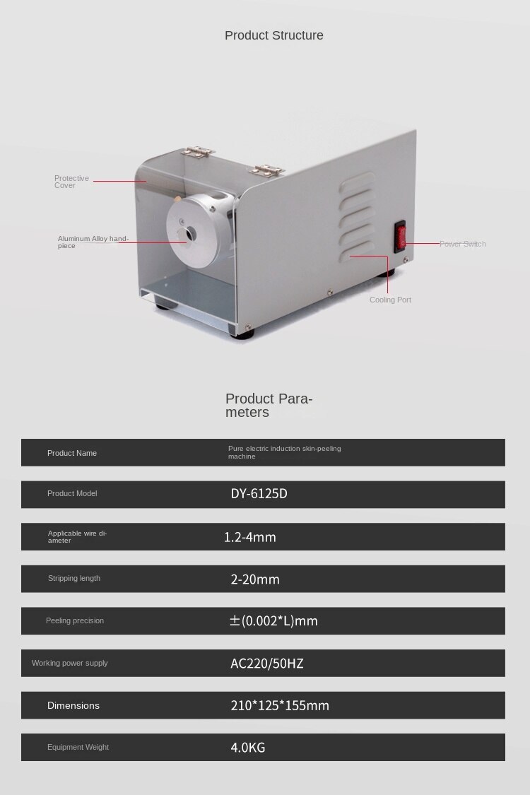 Automatic Wire Stripping Cable Peeling Machine Wire Cutting Stripper Electric