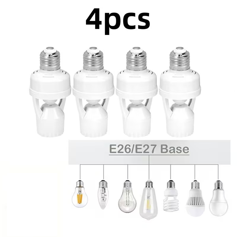 Motion Sensor Light Socket E26/E27 PIR Motion Activated Socket 60W Max