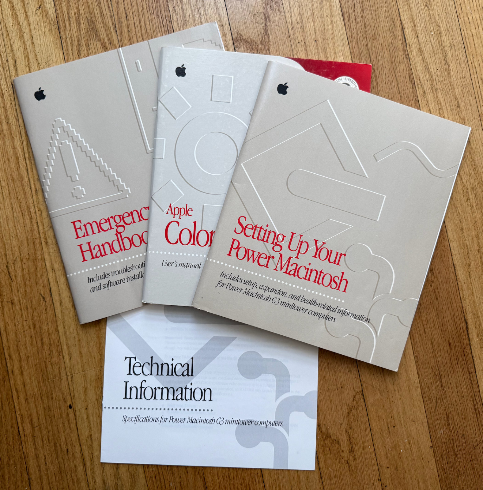 Apple Macintosh G3 Setting Up, Emergency, Tech Info, & ColorSync User's Manuals