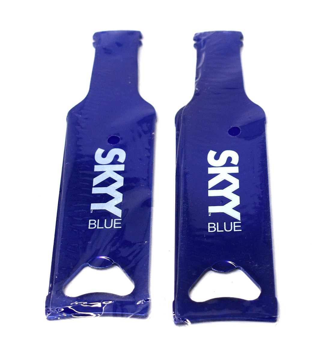 Lot of 2 Skyy Blue Vodka Blue Bottle Shaped Bottle Opener Speed Wrench New