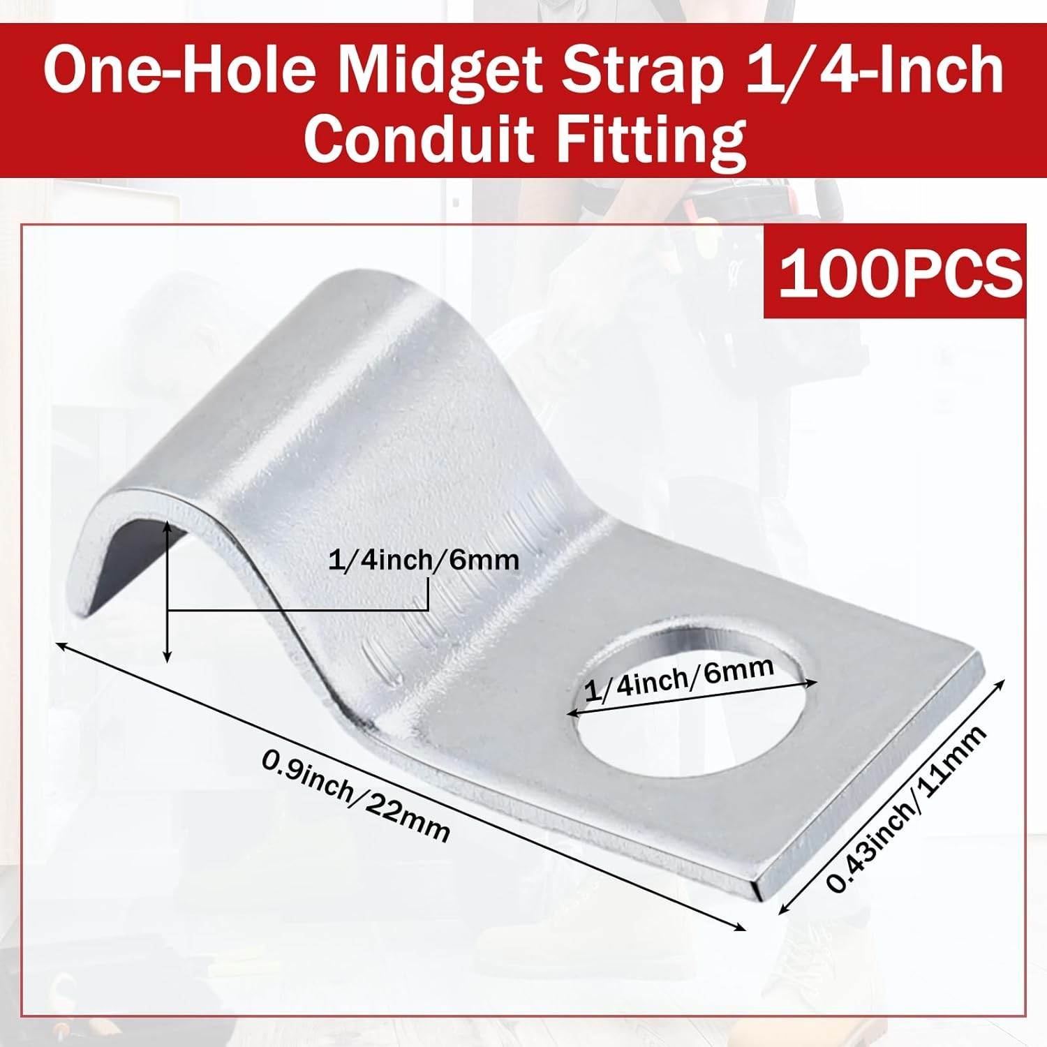100 Pcs Cable Wire Screw Clips 1/4 Inch, Zinc Plated as the pictures shown