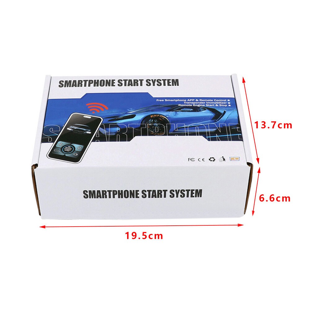 Car Smart Keyless Entry Engine Start Stop Alarm System Push Button Remote Auto