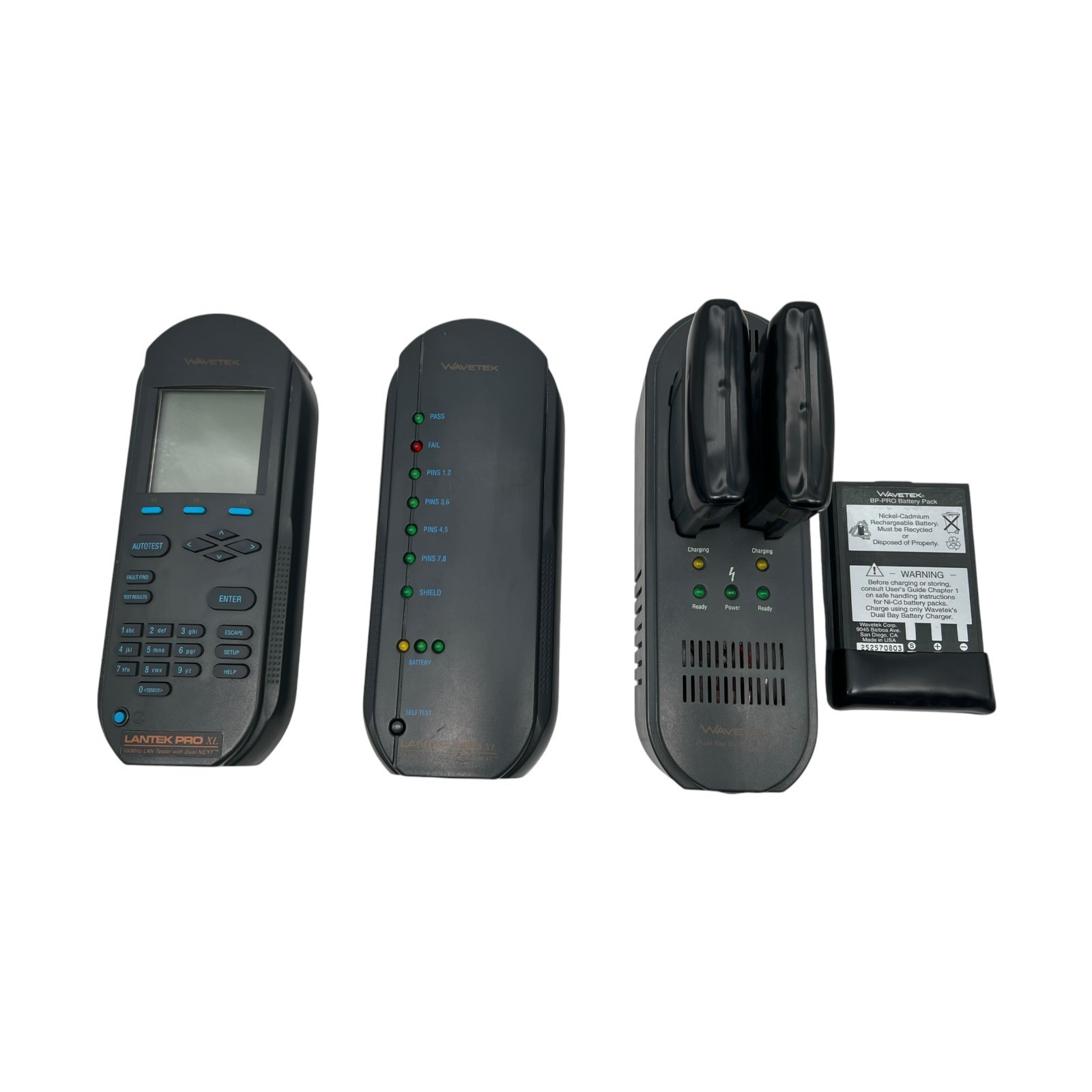 Wavetek/Lantek Pro XL Cable Tester Set with Charging Dock & Case
