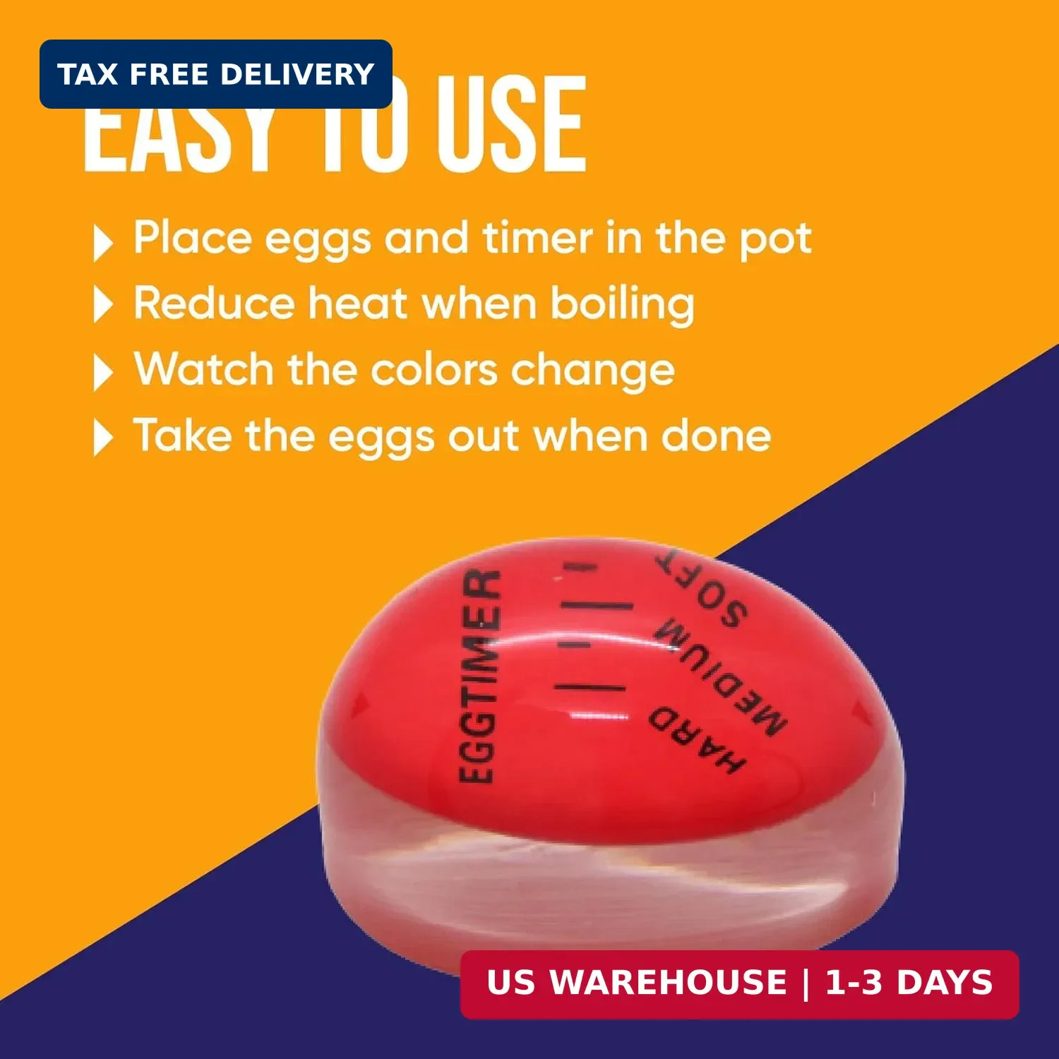 Egg Timer for Boiling Eggs (2 pcs) - Color Changing Indicator for