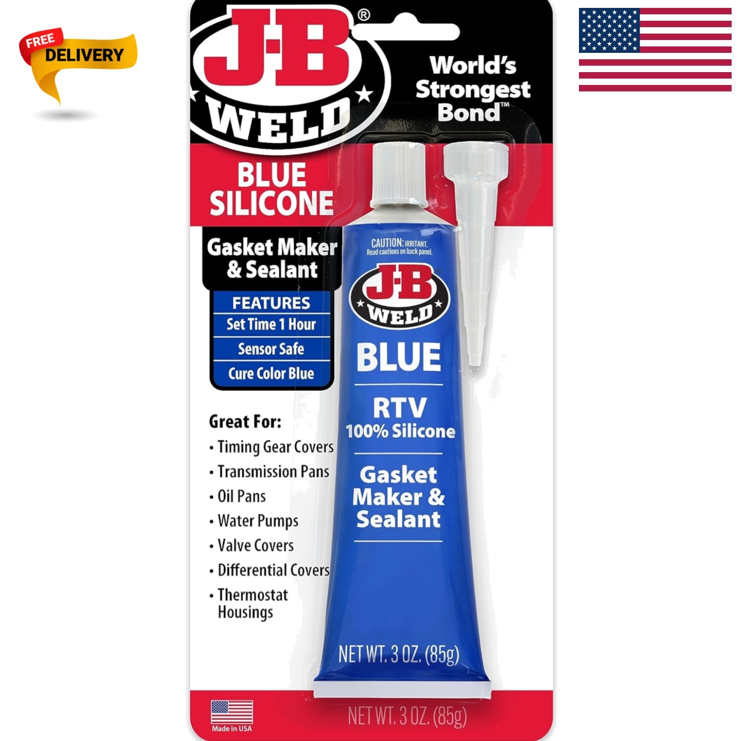 3 oz. Professional RTV Silicone Gasket Maker - Ultimate Bonding Solution in Blue
