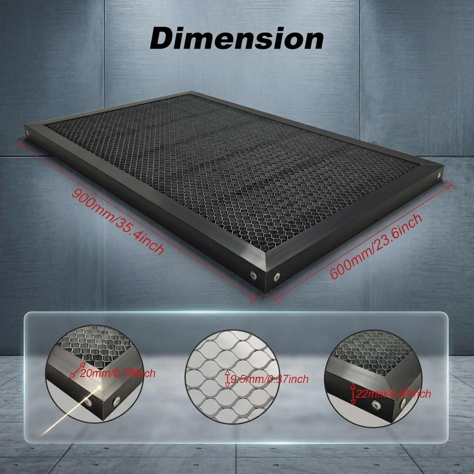 Honeycomb Table for CO2 Laser Engraver Cutting Machine 90x60cm Galvanized Iron