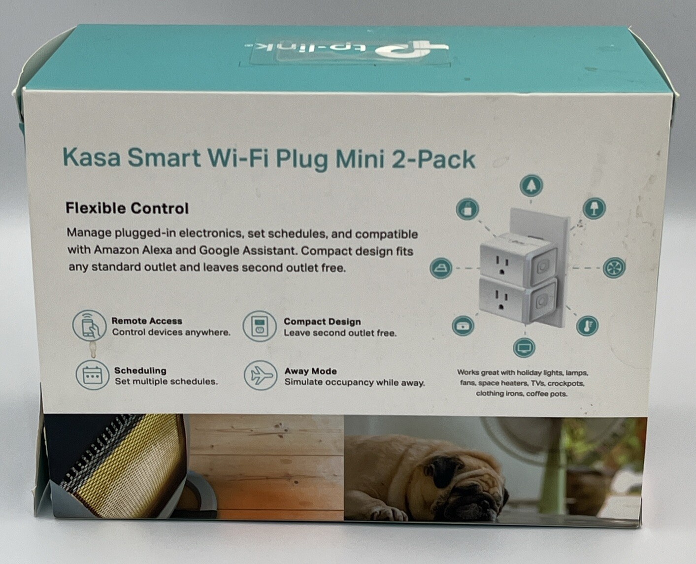 Kasa Smart Wi-Fi Plug Mini 2-Pack/TP-Link HS105 White Open Never Used